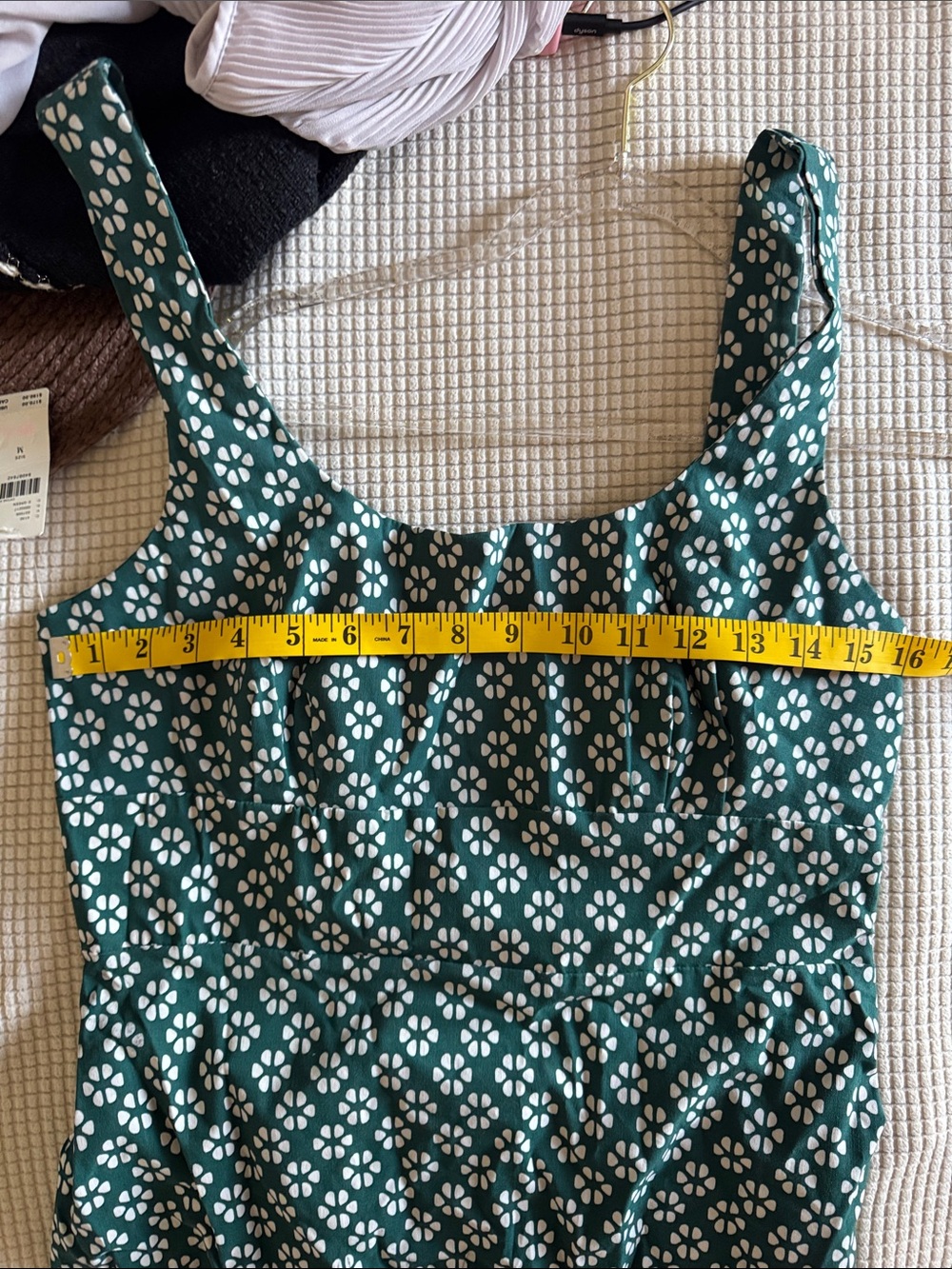 NWT Anthropologie Green Floral Tiered Midi Dress - Picture 5 of 5